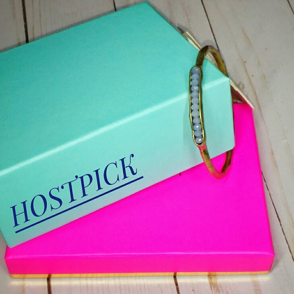 • HP {WLFCA} Antique Metal Clear Blue Bracelet